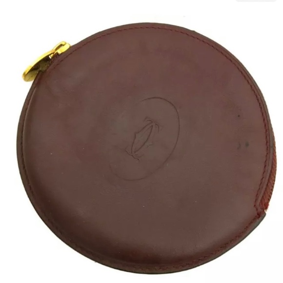 Cartier Handbags - Must De Cartier Bordeaux Leather Coin Purse